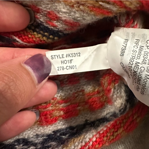 J. Crew Lambswool Fair Isle Mock Neck Pullover Long Sleeve Sweater - Picture 8 of 8